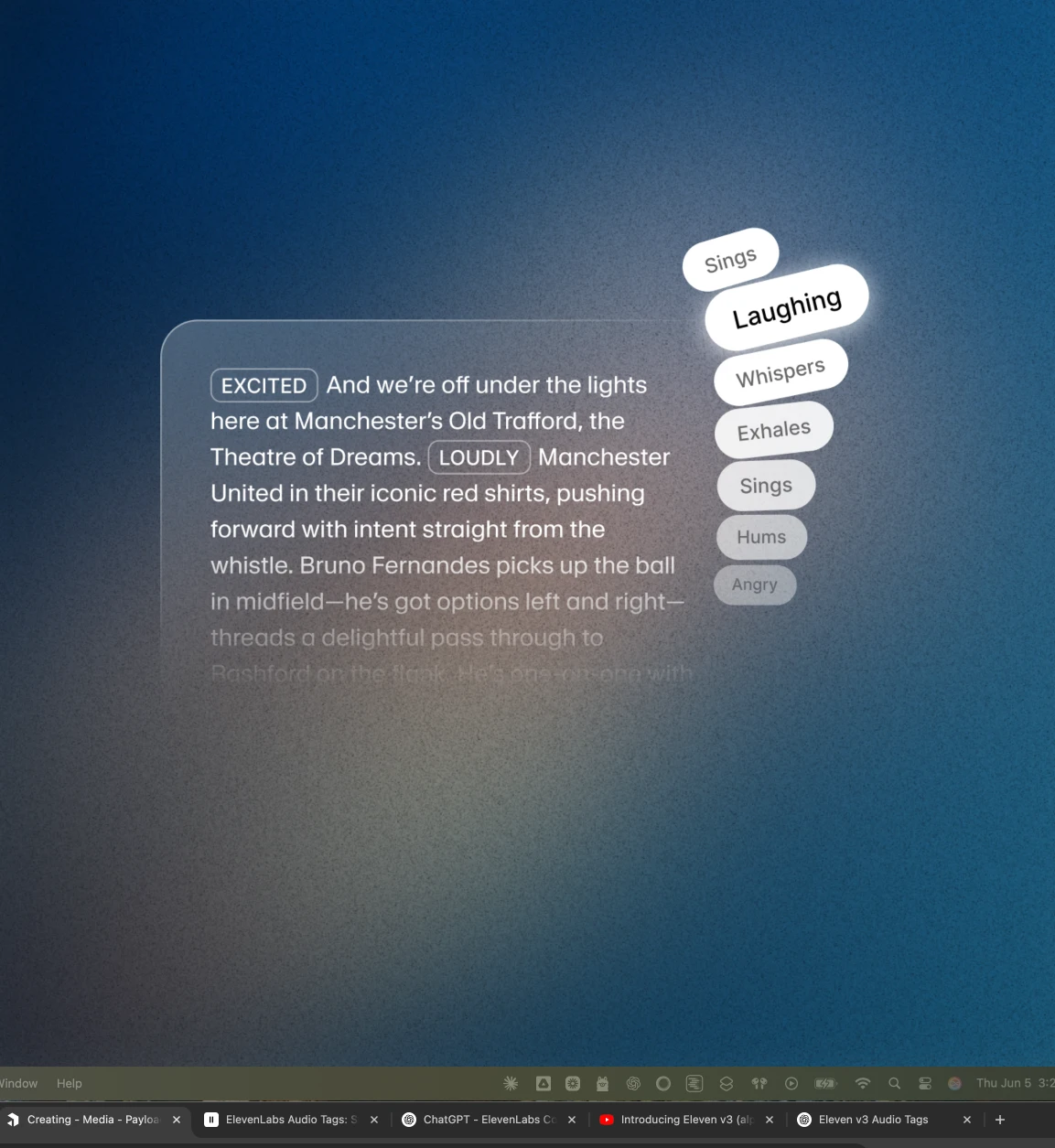 ElevenLabs オーディオタグ: Eleven v3での状況認識